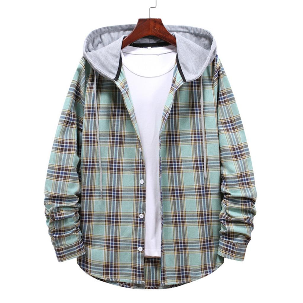 Style Son Hooded Shirt Men's Style Loose Long Sleeve Top