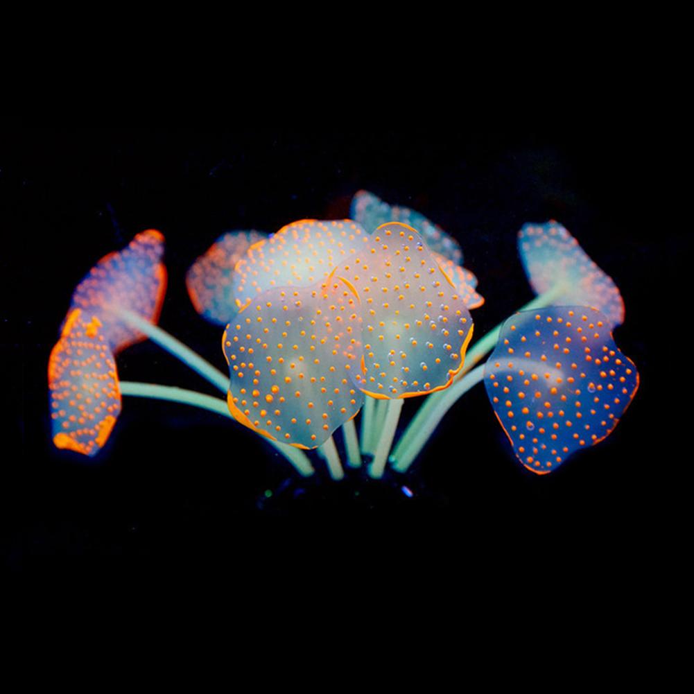 11 Leaf Silicone Artificial  Aquatic  Plant Fishbowl Ornaments Shape Realistic Colorful Aquarium Underwater Decoration Supplies