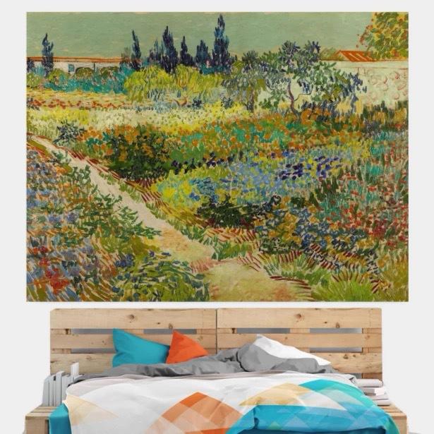 Landscape Background Cloth Ins Hanging Cloth Art Living Room Wall Cloth Bedside Decoration Tapestry Bedroom Wall Blanket