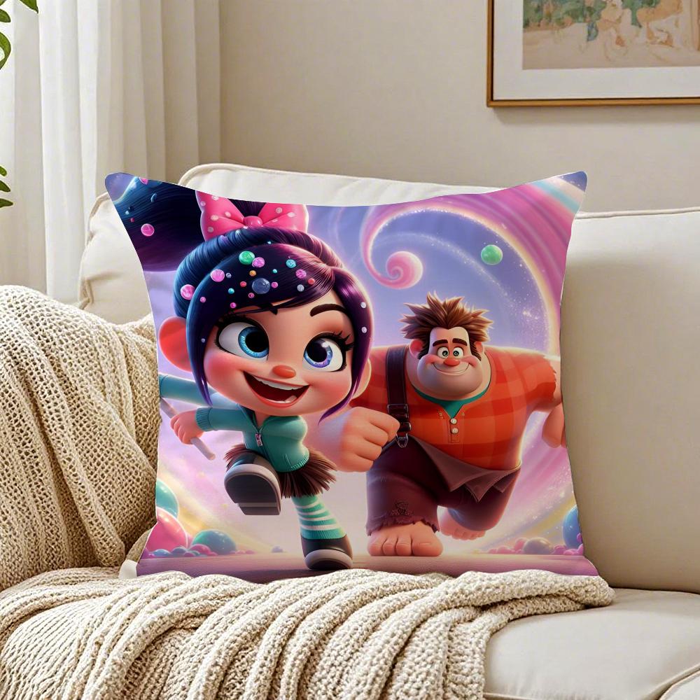 

movie animated WreckIt RRalphes Cushion Cover Pillowcase Antidustmite living Room Sofa Decor Cushion Room 30X30cm