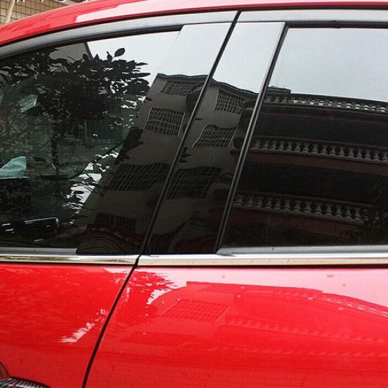 For Honda CR-V 2007-11 Gloss Black Pillar Posts Covers Window Door Moulding Trim