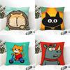 2 Funny And Quirky Party Animals Pillow Case Home Living Room Decoration Linen Pillowcover Pillow Cases Cushion Cover