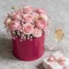 Elegant Round Flower Arrangement Bucket Round Cardboard Gift Box with Cover Wedding Florist Bouquet Wrapper Decorations