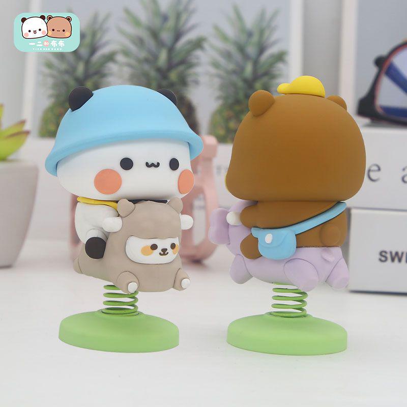 New Bubu Dudu Panda Bear Figure Toys Collectible Cute Action Kawaii Bear Toy Doll Ornament Home Deroc Birthday Christmas Gift