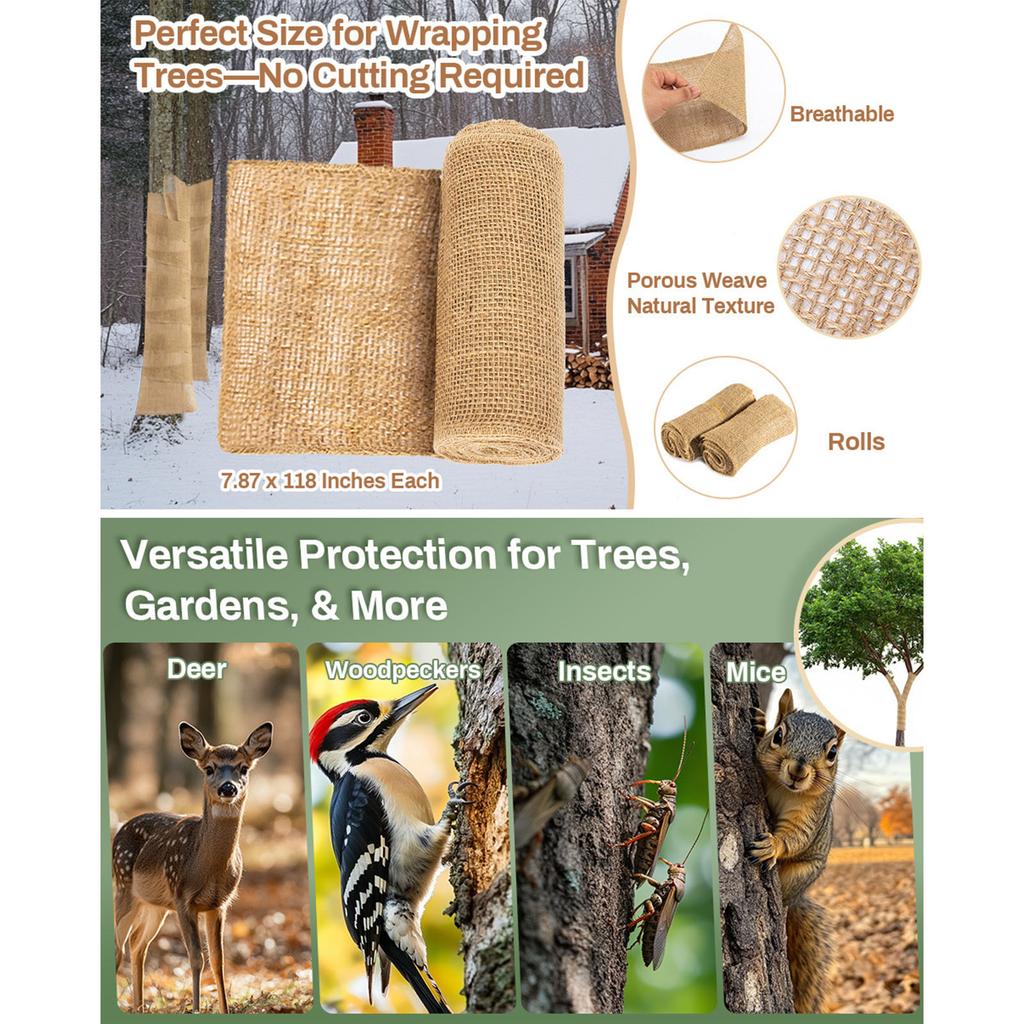 Regulable Burlap Tree Root Guard Thermals Insulation Cover Cold Weather Plant Protecting Gardening Tool