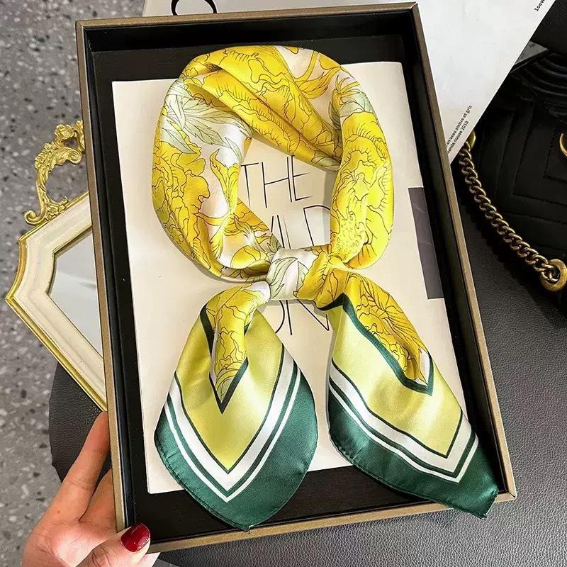 Small square scarf silk scarf women's new spring and autumn shirt suit scarf decorative warm 71 neck scarf scarf
