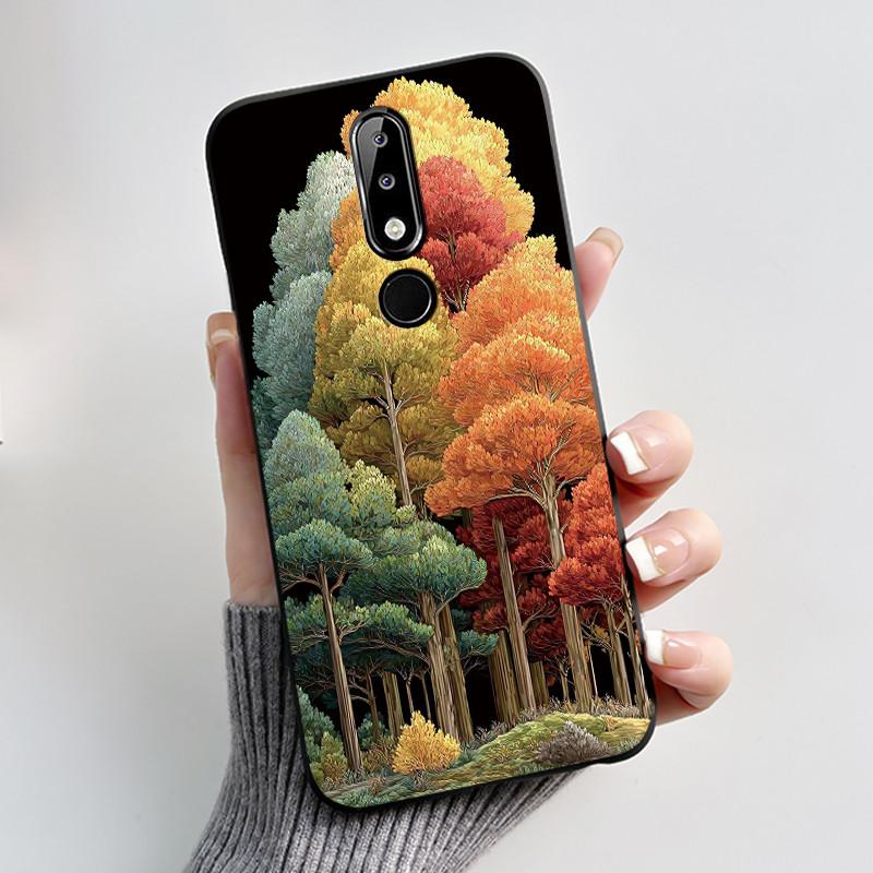 Casing For Nokia 5.1 Plus 6.1 Plus X5 X6 Luxury Dragon Cute Cool Boys Girls Soft silicon Phone Case Back Cover Black Matte Shell