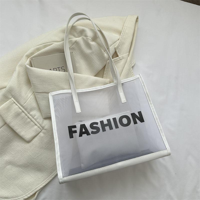 Stylish Black And White Fashionable Tote Bag For Commuting And Classes With Spacious Design