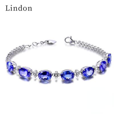 Lindon Fashion Bracelet with Oval Shape Crystal Zircon  Jewelry for Women Wedding Party Gift