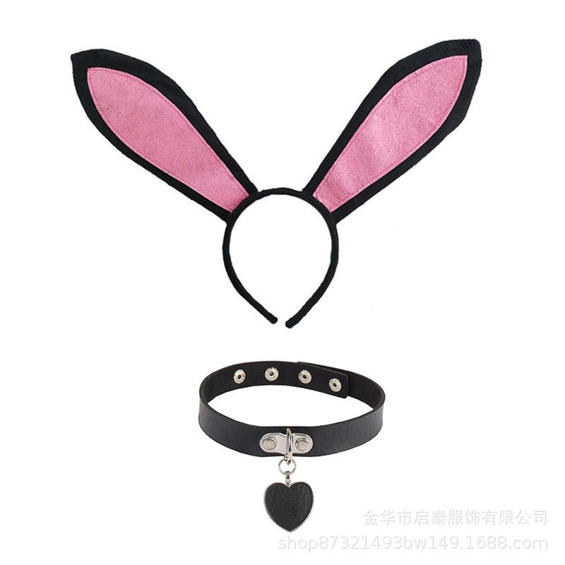 Easter halloween bunny headgear set cosplay props rabbit ears headband party headband