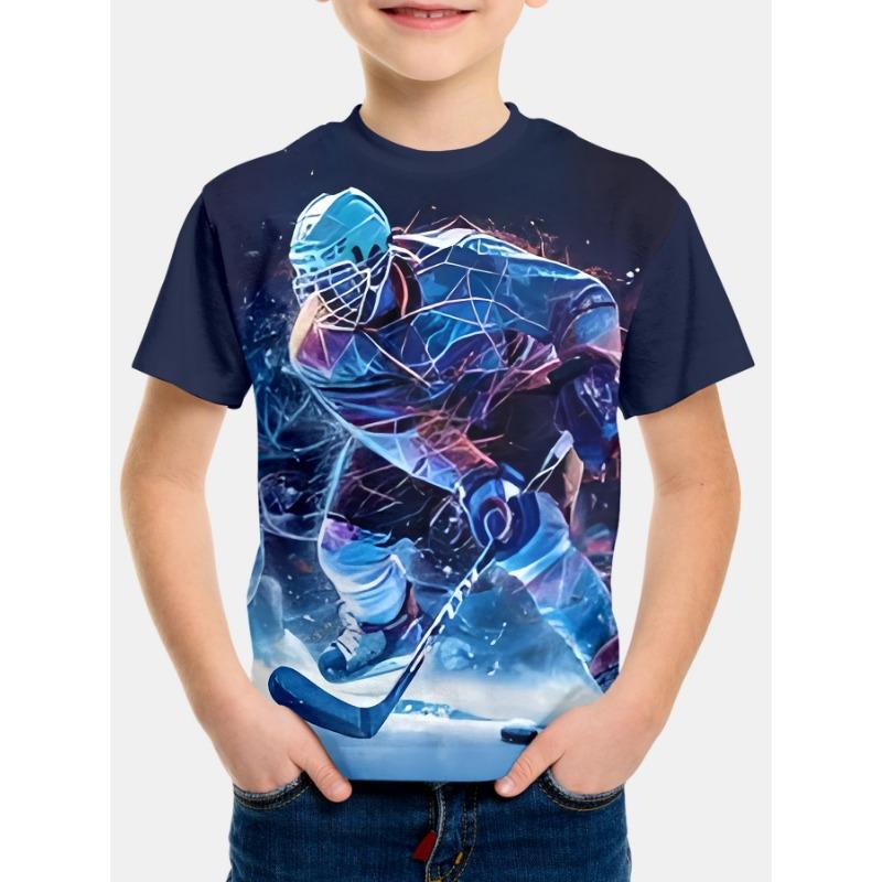 Youngsters  3D Blue-Eyed Kitten Graphic T-Shirt | Unisex Polyester-Spandex Blend | Breathable 100