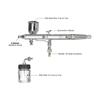KKmoon Professional Multi Purpose Side Feed Dual Action Airbrush Kit Set Adjustable Air Control 0.25mm 7cc & 22cc
