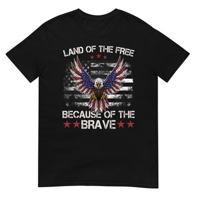 America Eagle Land of the Free Because of the Brave T-Shirt