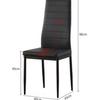 Luxury Wrought Iron Upholstered Dining Set: Simple Horizontal Line Table & High-Grade Backrest Chairs for Hotels
