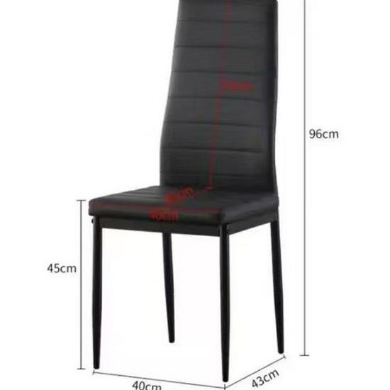 Luxury Wrought Iron Upholstered Dining Set: Simple Horizontal Line Table & High-Grade Backrest Chairs for Hotels