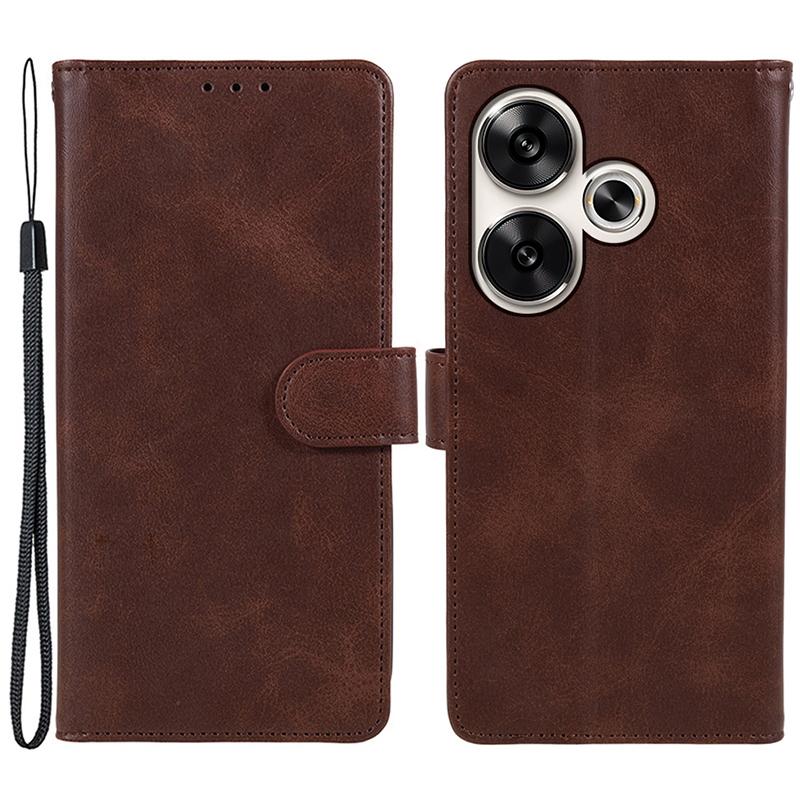 For Xiaomi Redmi Turbo 3 5G/Poco F6 5G Case Calf Texture Magnetic Clasp Leather Wallet Phone Cover