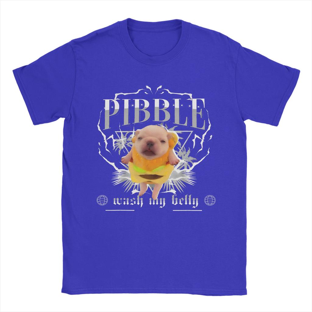 Unisexové tričko s krátkým rukávem a vtipným meme s motivem Pibble Wash My Belly pro všechna roční období, 100% bavlna.