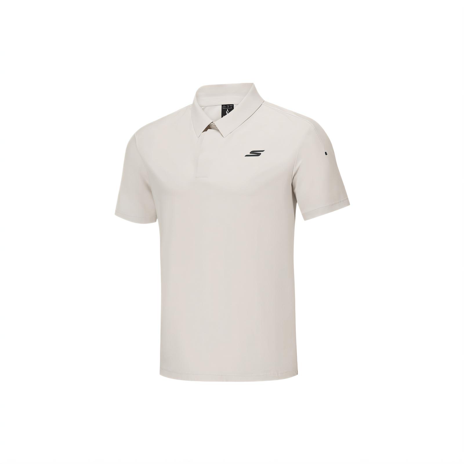 Skechers Comfort Sports Series Fashion Soft Simple Solid Color Short Sleeve Polo Shirt Men tops P325M047-021C XL