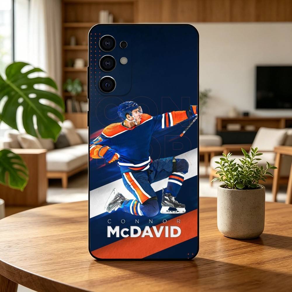 Connor McDavid Hockey Player  Phone Case Black Silicone Soft For Samsung S25,S24,S21,S22,S23,S30,Ultra,S20,Plus,Fe,Lite