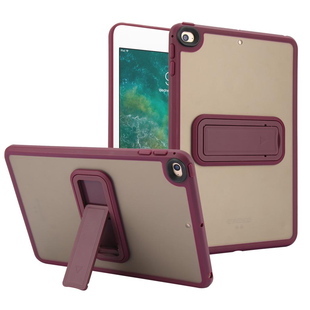 For iPad mini (2019) 7.9 Inch/mini 4 Case with Kickstand TPU+PC Skin-Touch Tablet Cover