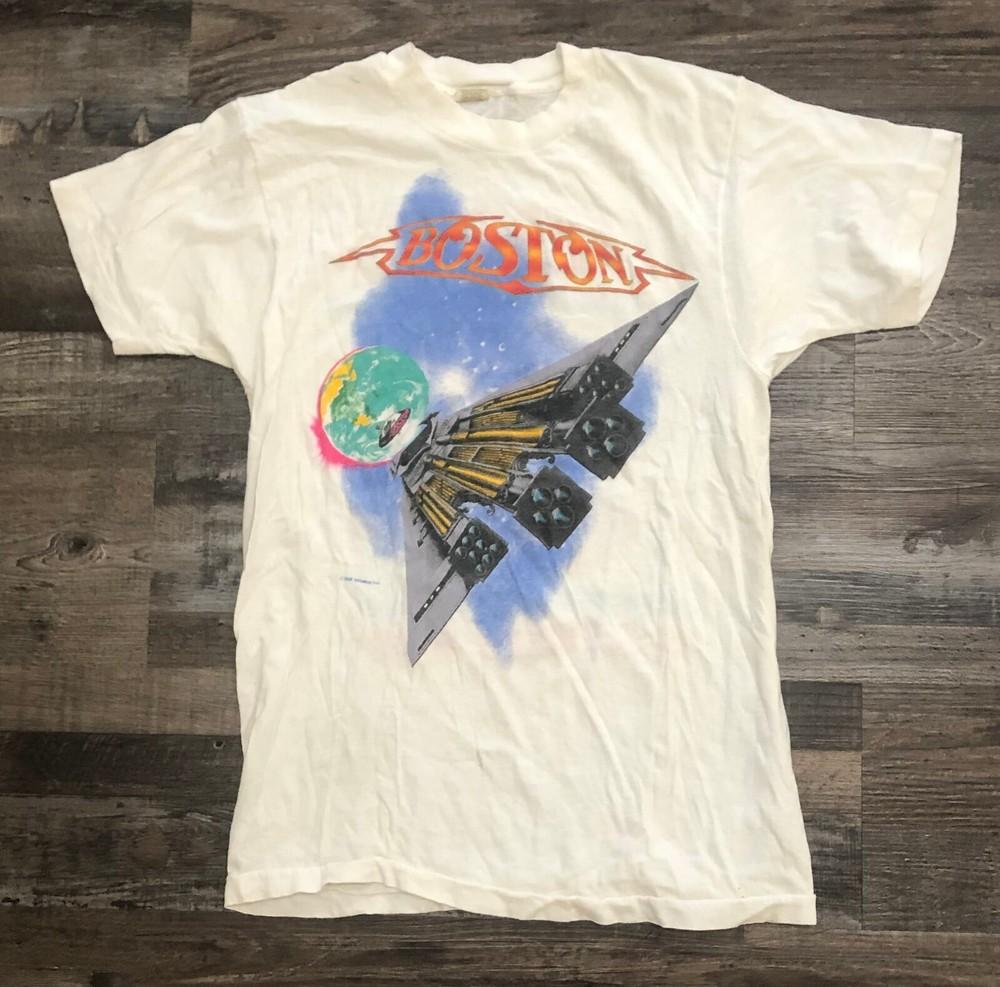 Винтажная бостонская группа 1987 г. США. Тур Черная Рубашка Унисекс Концерт S - 5XL SG135 Унисекс Футболка L