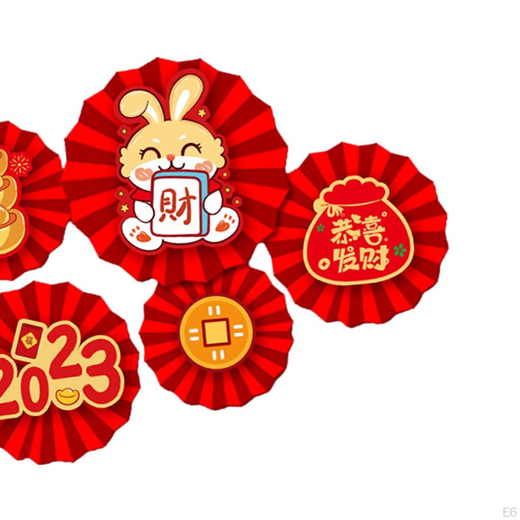 Chinese Decoration Home Decorations Red Paper Flowers Fan for