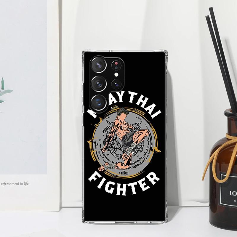 Muay Thai Fight Boxing Phone Case For Samsung Galaxy S26 S25 Edge S24 FE S23 S22 Ultra S21 Plus S20 + Art Fundas Back Cover Gala