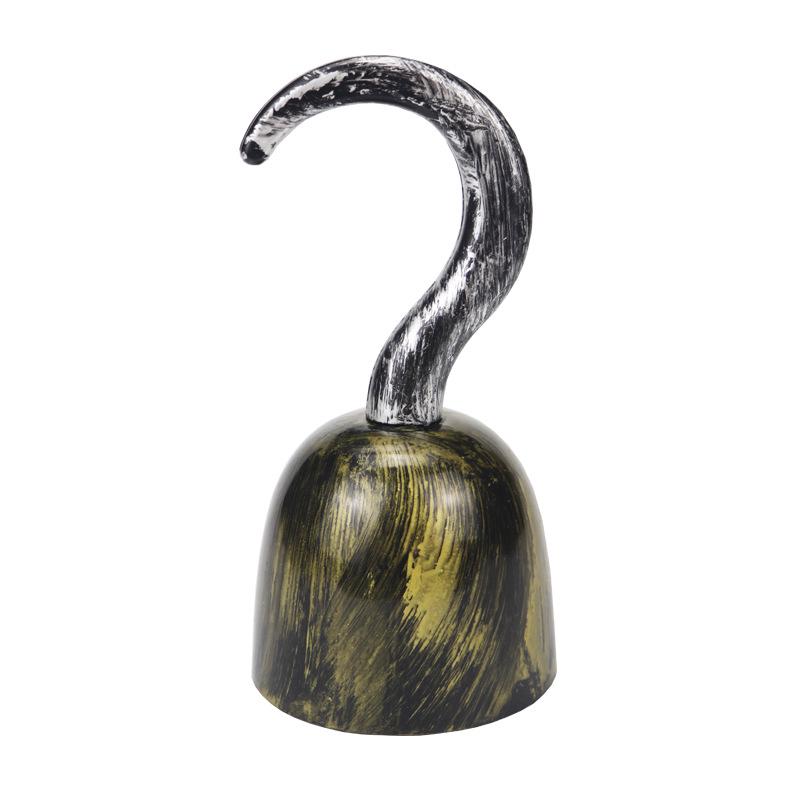 Pirate Costume Accessories: Skull Eye Patch, Hat, Hook, Flag, Telescope, Knife, and Gun for Halloween.