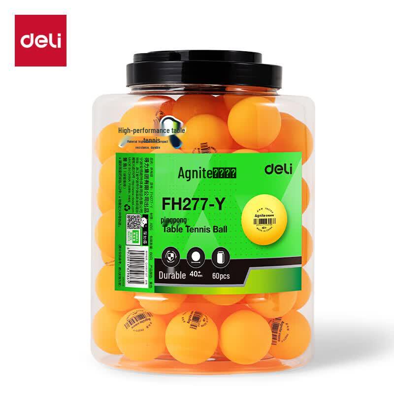 Deli & Angenete 60-Count ABS Training Table Tennis Balls