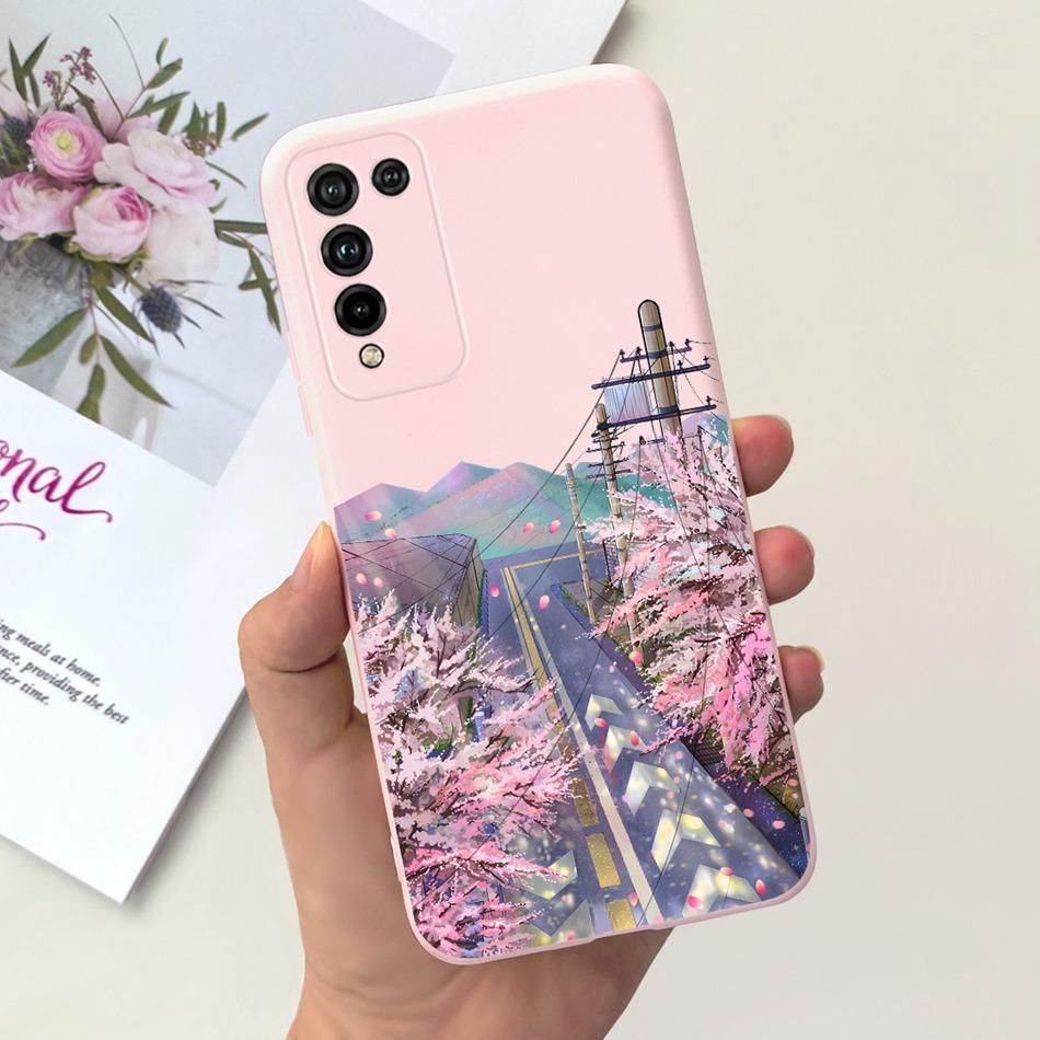 For Honor 10X Lite Phone Case Honor 10Xlite DNN-LX9 Fashion Moon Design Soft Silicon Shockproof Protective Cover Bumper