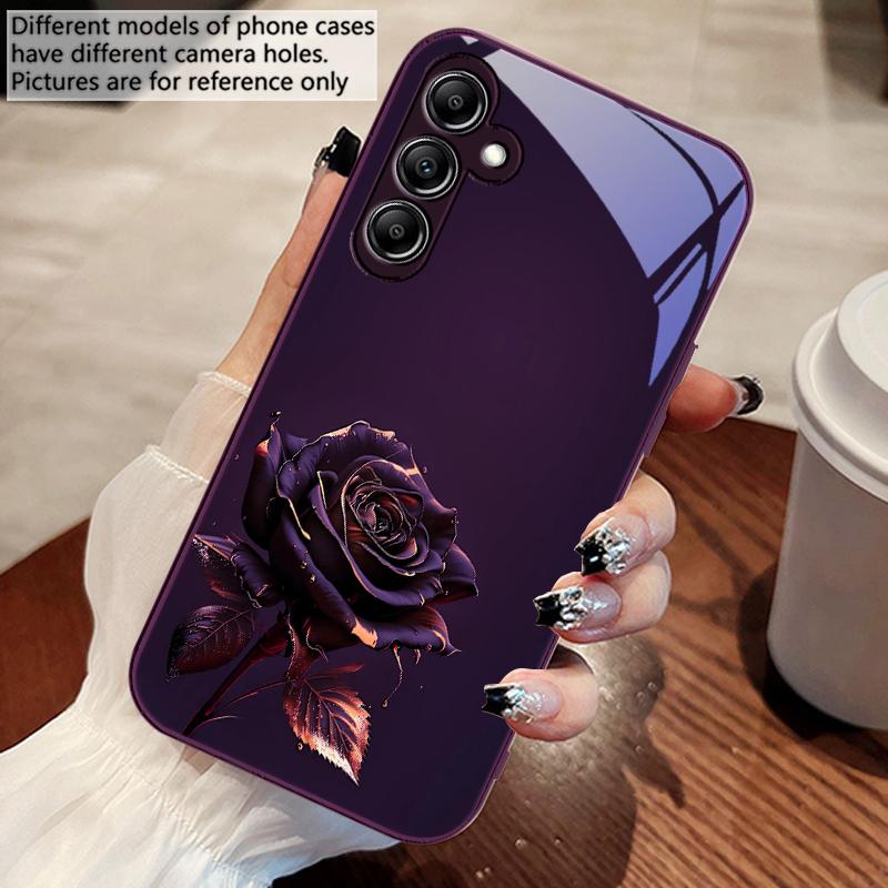 The Dark Golden Rose For Samsung A 73 72 71 70 56 55 54 53 52 51 50 42 35 34 33 32 31 26 25 24 23 22 30 20 Glass Phone Case