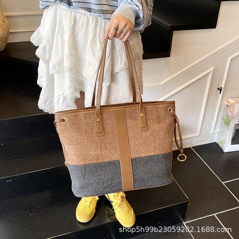 Denim Fashion Shoulder Bag Women's Summer New Simple Casual Large Capacity Portable Tote Bag