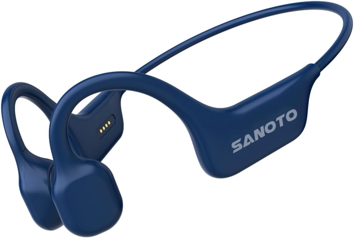 

SANOTO Bone Conduction Earphones 2025 New Ambient Sound Sound Leakage Zero Comfortable Magnetic IPX7 8 Hours Continuous Dual Device Connection Support синій