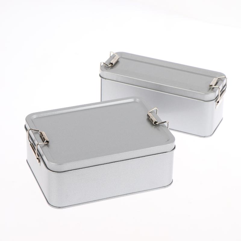 NEW Buckle Tin Box Rectangular Tinplate Box With Lid Metal Storage Box Cake Packaging Box With Buckle Candy Box