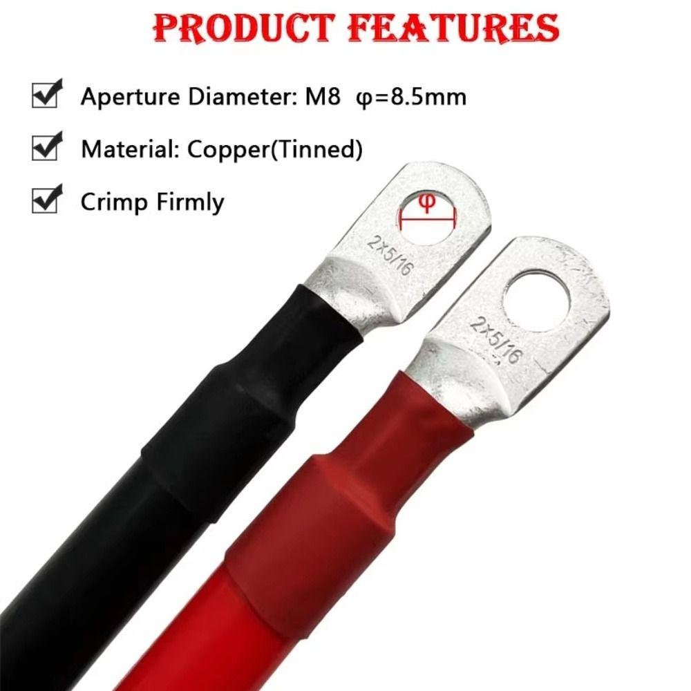 1Pcs 4AWG 6AWG 8AWG Battery Connection Wire Copper Wire Connector for Battery Pack Storage