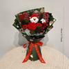 1Pc Christmas Bouquet Finished Pure Handmade Wool Flower Nobesong Holly Gift Hand Bouquet