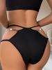 Women's Underwear Sexy Charm Triple Waistband Underwear Silvery Wire Trim Contrast Color Underwear Comfortable Breathable Low Waist Briefs