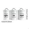 Coffee Tea Sugar Container Food Storage Jar Flour Kitchen with Lids Gadget Dining Room