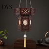 Chinese Lantern Making Kit DIY Vintage Palace for Kids, Style Wooden Frame Traditional Brocade Crafts, Material Set Mid-Autumn Festival Celebration