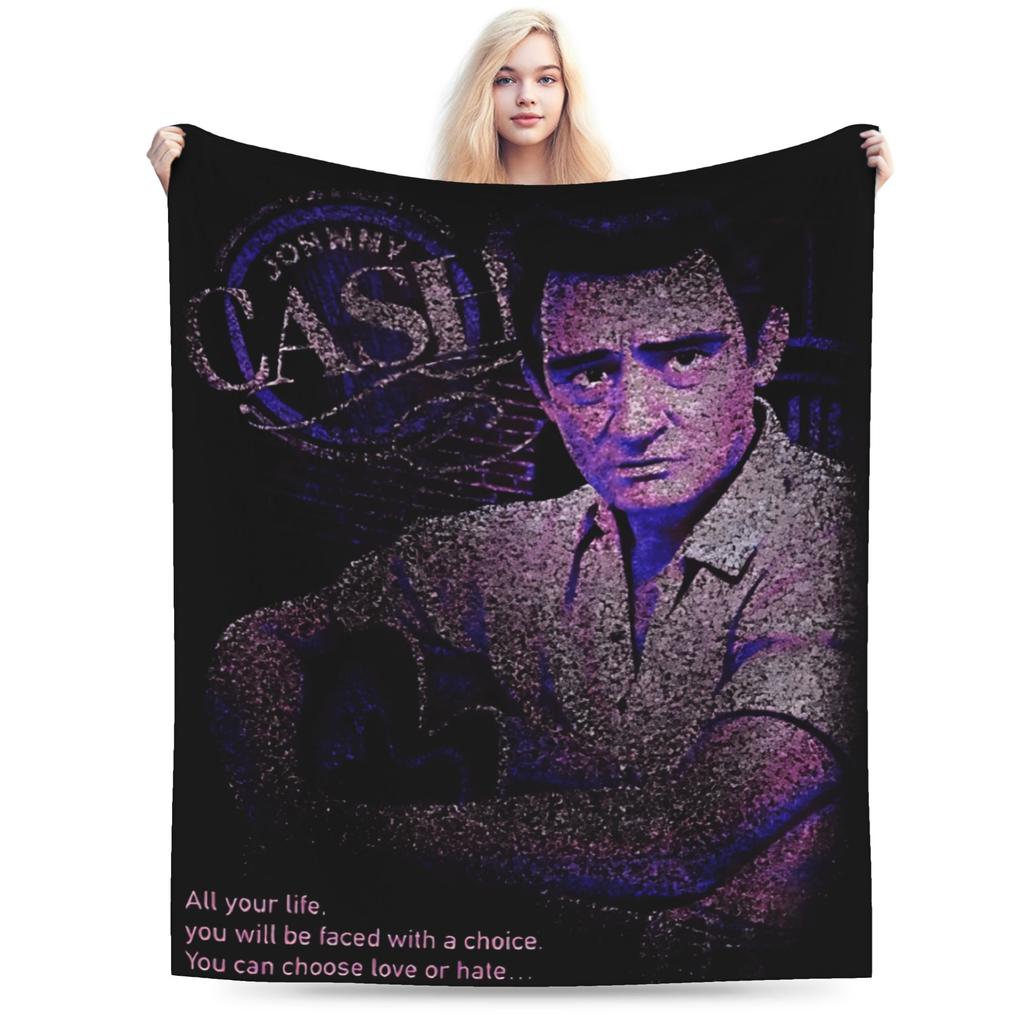 French Singer Johnny Hallyday Rock Star Blanket Quality Warm Soft  Throw Blanket Spring Boy Girl Couch Chair Bedspread