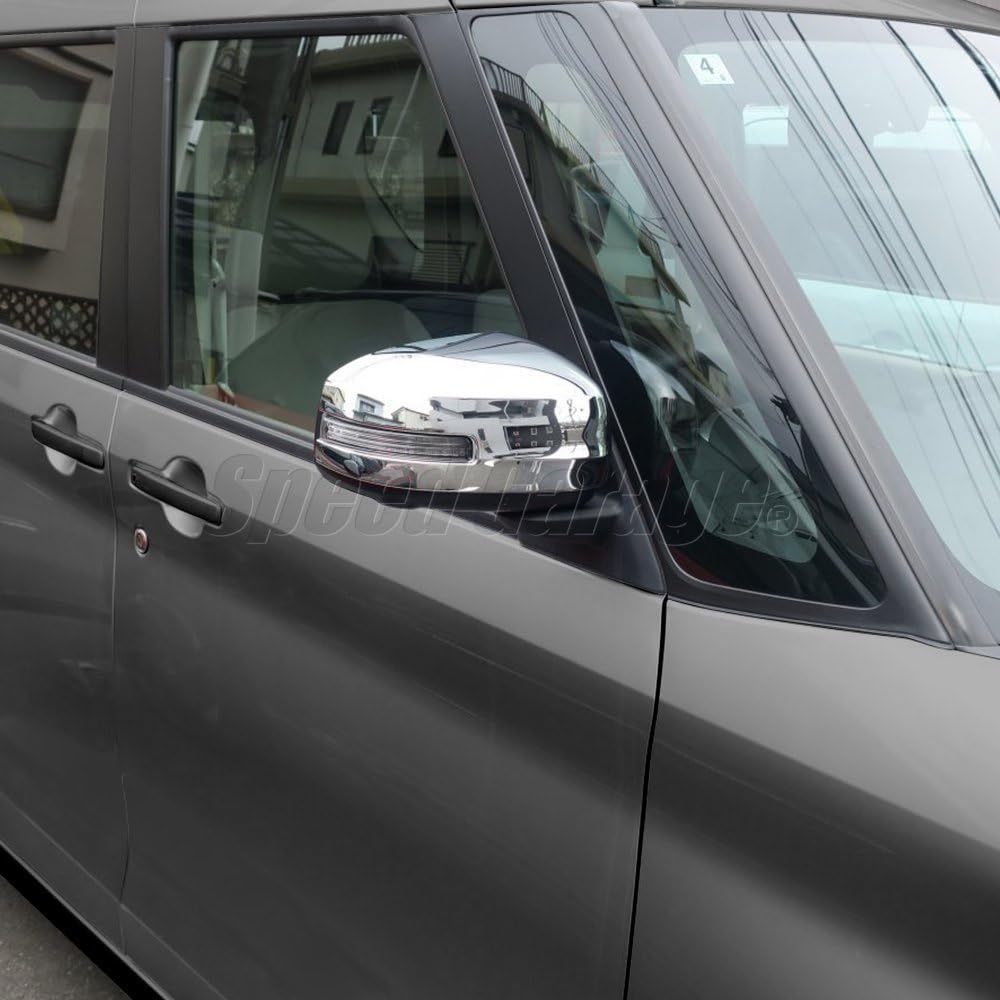 Speed Garage Door Side Mirror Cover Garnish Chrome for Mitsubishi Delica Mini ek Cross Custom Parts - Dress-up