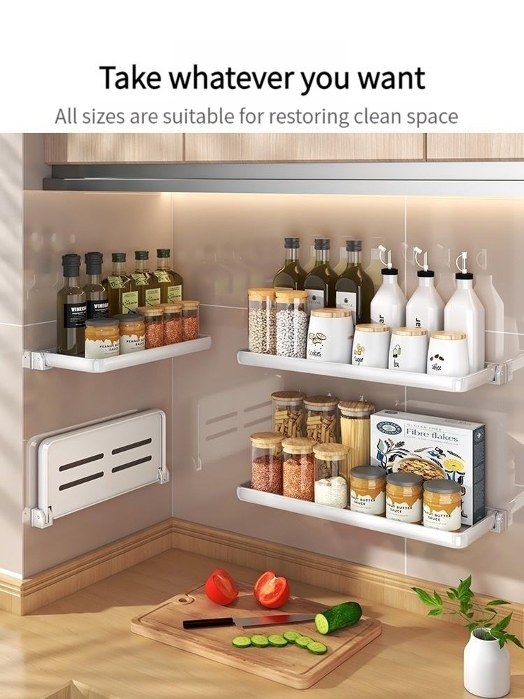 Folding Kitchen Spice Storage Knives Holder Knife Stand Spice Rack Organizer Knives Spoon and Chopsticks Rest Hanging Organizers