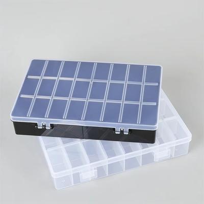 Practical 24 Grids Compartment Plastic Storage Box Jewelry Earring Bead Screw Holder Case Display Organizers Container Tool