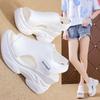 New Thick-soled Wedge Sandals Women's 2025 Spring, Summer and Autumn Fashion Muffin Bottom Heightening Fish Mouth High Heels 2025 Direct Sales