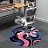 1pc Abstract Swirls Carpet, Round Non Slip Durable Large Size Office Carpet, Suitable for Office
