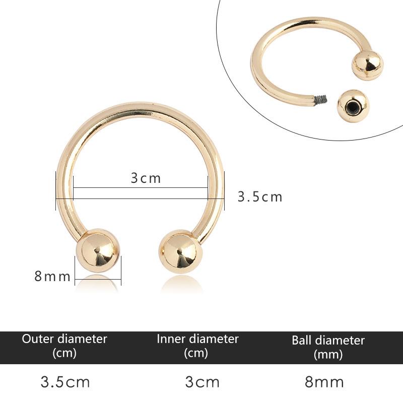 15-60Mm Metallringspenner Hette Bikini Dekorativ Lås Kobling Skruekrok DIY Klær Sytilbehør