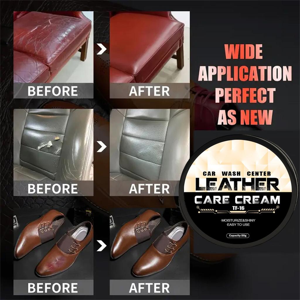 Car Leather Care Agent - Car Interior Leather Plating Yellowing Removal Plastic Refurbishment Restoration Cream Black Whitening Refurbishment Cream