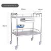 Stainless Steel Mobile Instrument Cart for Beauty Salon and Oral Care