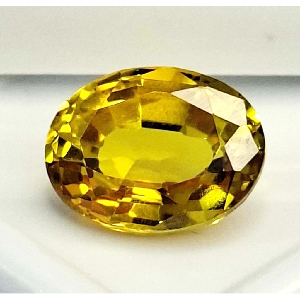 Oval Cut Natural Yellow Sapphire 6-8 Ct Beautiful Certified Loose Gemstone