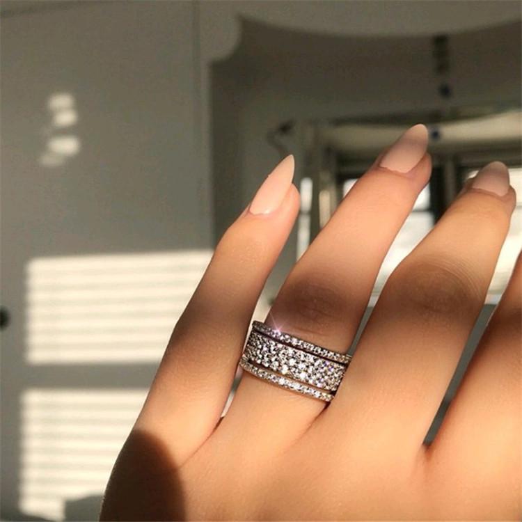 Longrui Cross-border Hot-selling Creative Wheel Micro-inlaid Diamond Ring Women's European and American Bridal Party Wedding Hand Jewelry